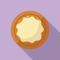 Dough bakery icon flat vector. Wheat cake vector