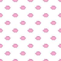 Piggy pattern, cartoon style vector