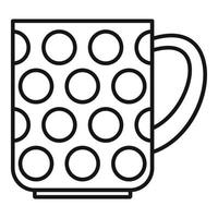 Cute mug icon outline vector. Hot cup vector