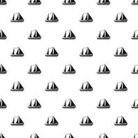 Yacht pattern, simple style vector