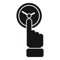 Touch time control icon simple vector. Work task vector