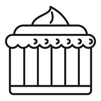 Wedding cake icon outline vector. Happy anniversary vector