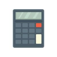 Audit calculator icon flat isolated vector