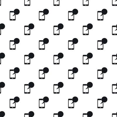 Smartphone with speech bubble pattern simple style
