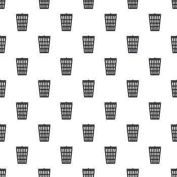 patrón de cesto de basura, estilo simple vector