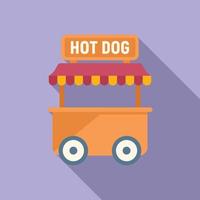 City hot dog icon flat vector. Eat snack vector