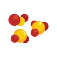 Digestion molecule icon flat isolated vector