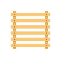 Sauna wood frame icon flat isolated vector