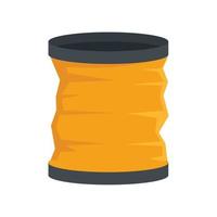 Garbage tin icon flat isolated vector