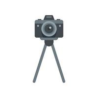 Camera on stand icon flat isolated vector