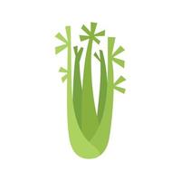 Delicious celery icon flat isolated vector