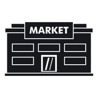 Market icon, simple style vector