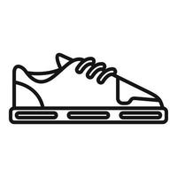 vector de contorno de icono de diseño de zapatillas. zapato deportivo