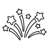 Sparkle firework icon outline vector. Carnival party vector