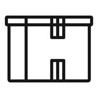 Courier box icon outline vector. Delivery package vector
