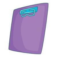 Plane tablet icon, cartoon style vector