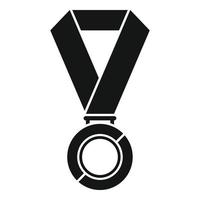 Medal exam icon simple vector. Study final vector