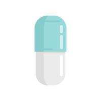 Prescription pill pill icon flat isolated vector