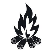 Bonfire icon, simple style vector