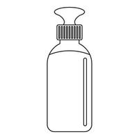 Closed vial icon, outline style vector