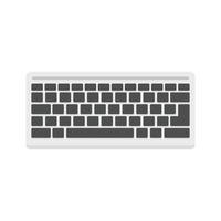 icono de teclado de hardware vector aislado plano