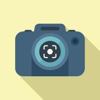 Camera focus icon flat vector. Work goal vector