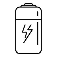 Energetic battery icon outline vector. Eco plant vector