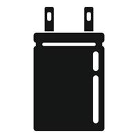 Semiconductor capacitor icon simple vector. Electric component vector