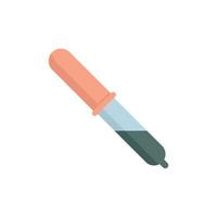 Biophysics pipette icon flat isolated vector