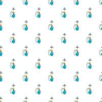 Hookah pattern, cartoon style vector