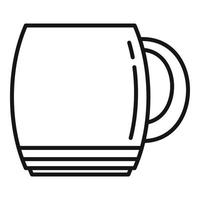 vector de contorno de icono de taza. taza de café