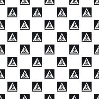 Sign pedestrian crossing pattern, simple style vector