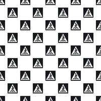 Sign pedestrian crossing pattern, simple style vector