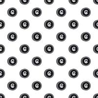 Coin with cruzeiro sign pattern, simple style vector