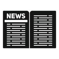 Newsletter icon simple vector. News paper vector