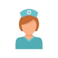 Chicken pox nurse icon flat isolated vector