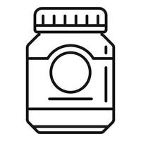 Cocoa jar icon outline vector. Cream paste vector