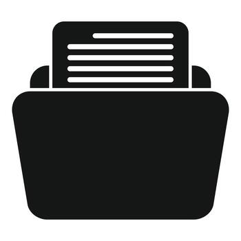 icono de mensaje de carpeta vector simple. artículo de nota