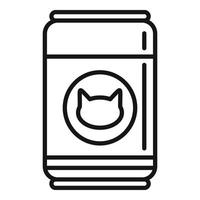 Cat food bottle icon outline vector. Pack snack vector