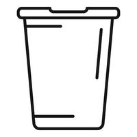 Toilet bucket icon outline vector. Wc restroom vector