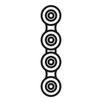 Chain icon outline vector. Web strength vector