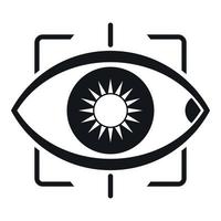 Eye icon, simple style vector