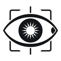 Eye icon, simple style vector