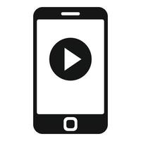 Phone video edit icon simple vector. Mobile smartphone vector