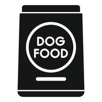 Modern dog food pack icon simple vector. Animal pet vector