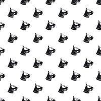 Bull terrier dog pattern, simple style vector