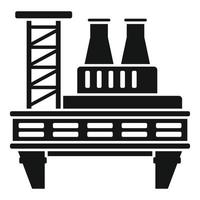 Ocean rig icon simple vector. Gas platform vector