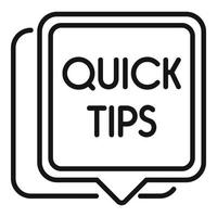 Text tip icon outline vector. Idea advice vector