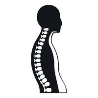 Human spine icon, simple style vector