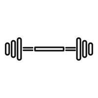 Gym barbell icon outline vector. Sport exercise vector